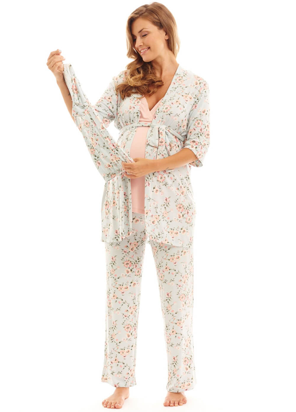 Analise Mommy & Me Maternity PJ Gift Set in Cloud Blue by Everly Grey 