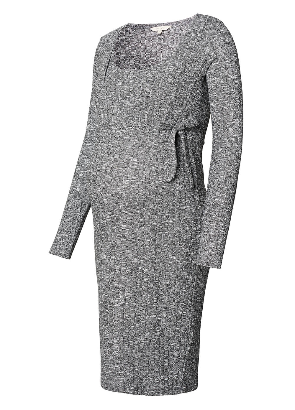 Giulia Knit Maternity Nursing Dress in Grey by Noppies