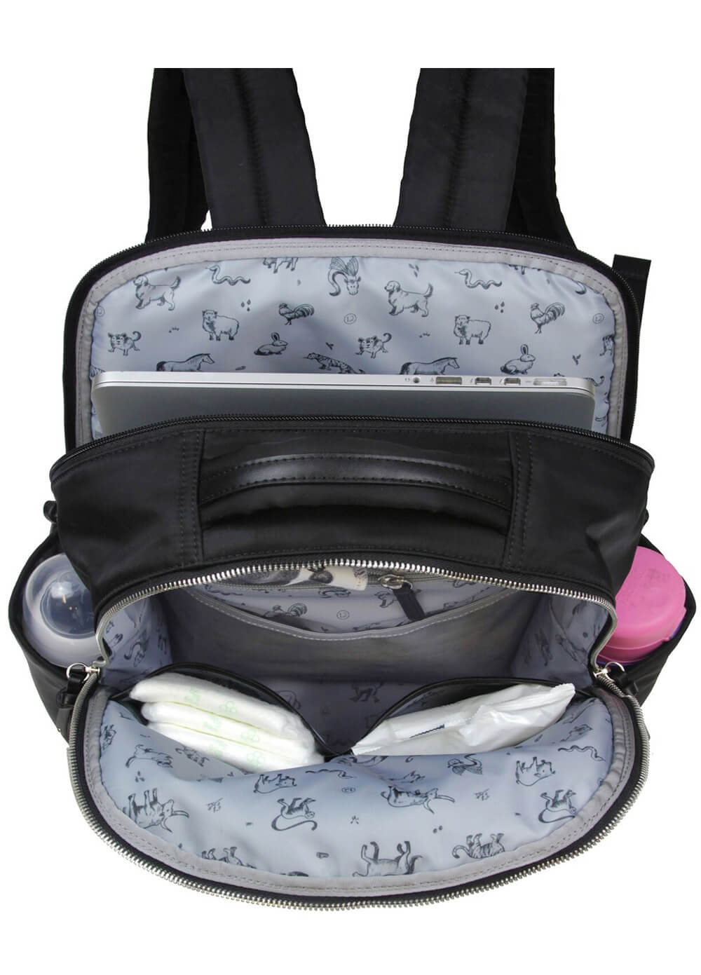 On-The-Go Baby Change Backpack in Black by TWELVE little