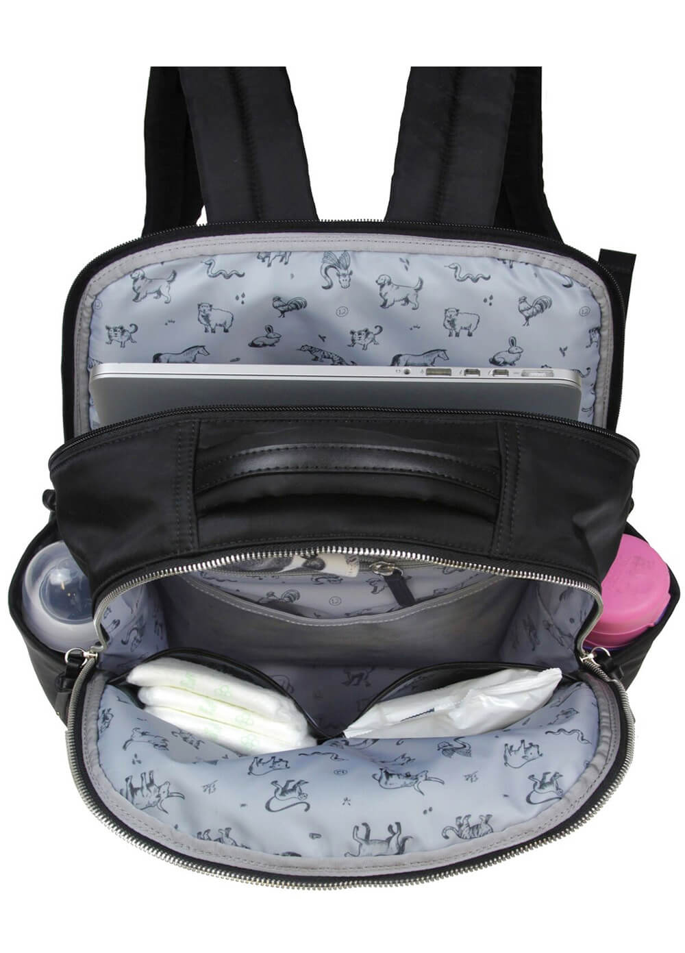 OnTheGo Baby Change Backpack in Black by TWELVE little