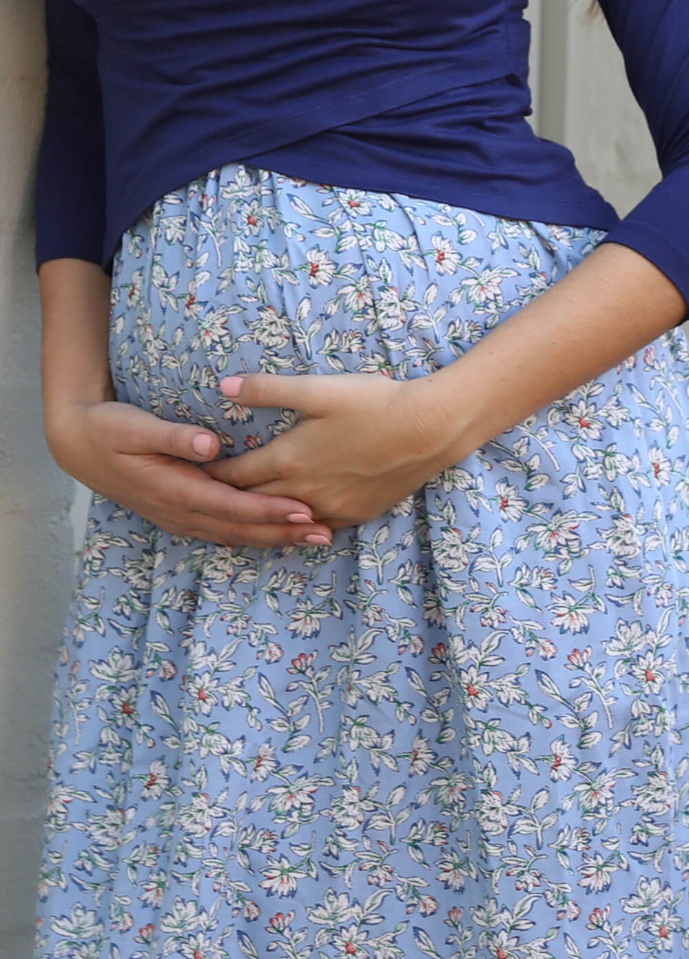 Anna Crossover Maternity Nursing Dress by Trimester