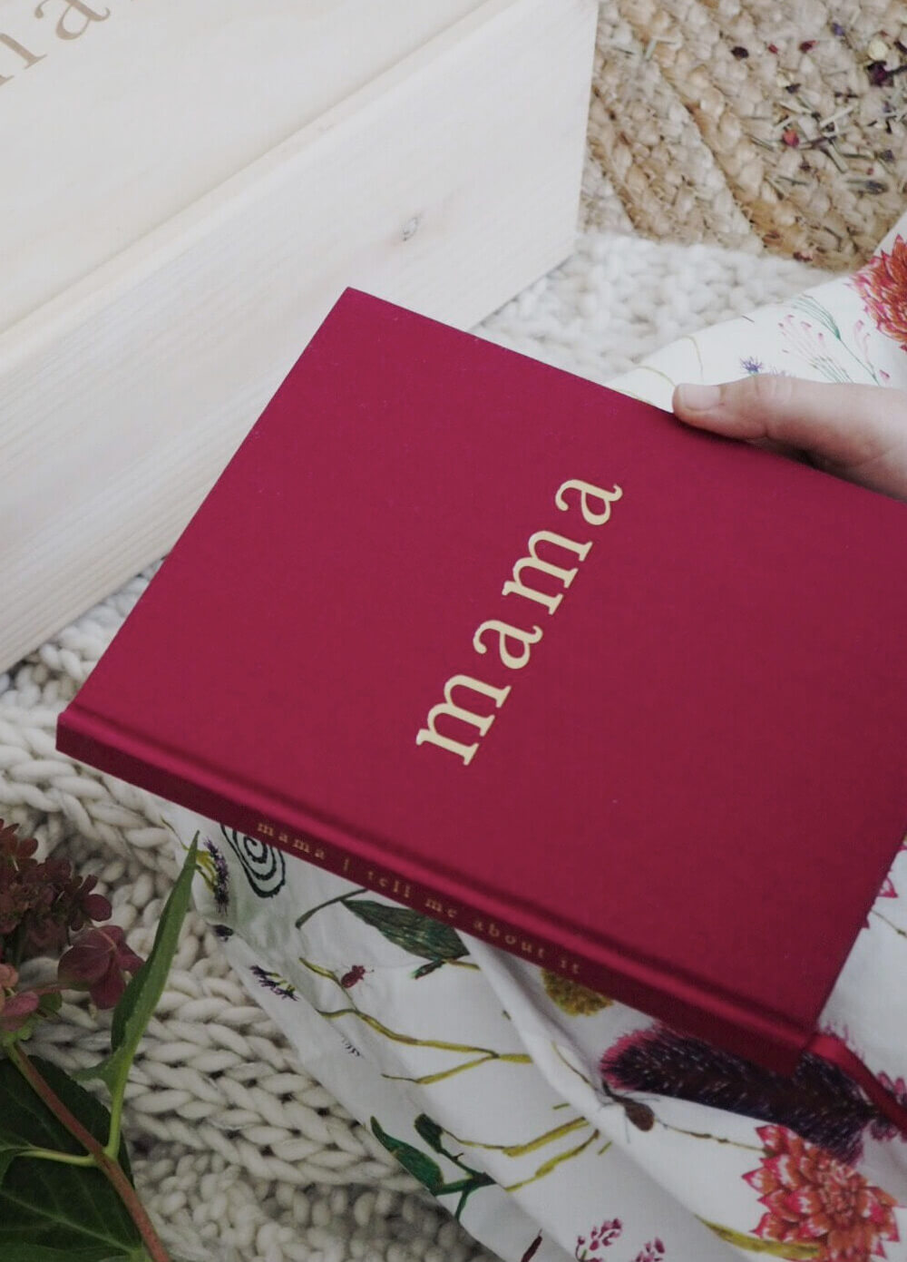 Mama Journal (Tell me about it) in Maroon by Write to Me