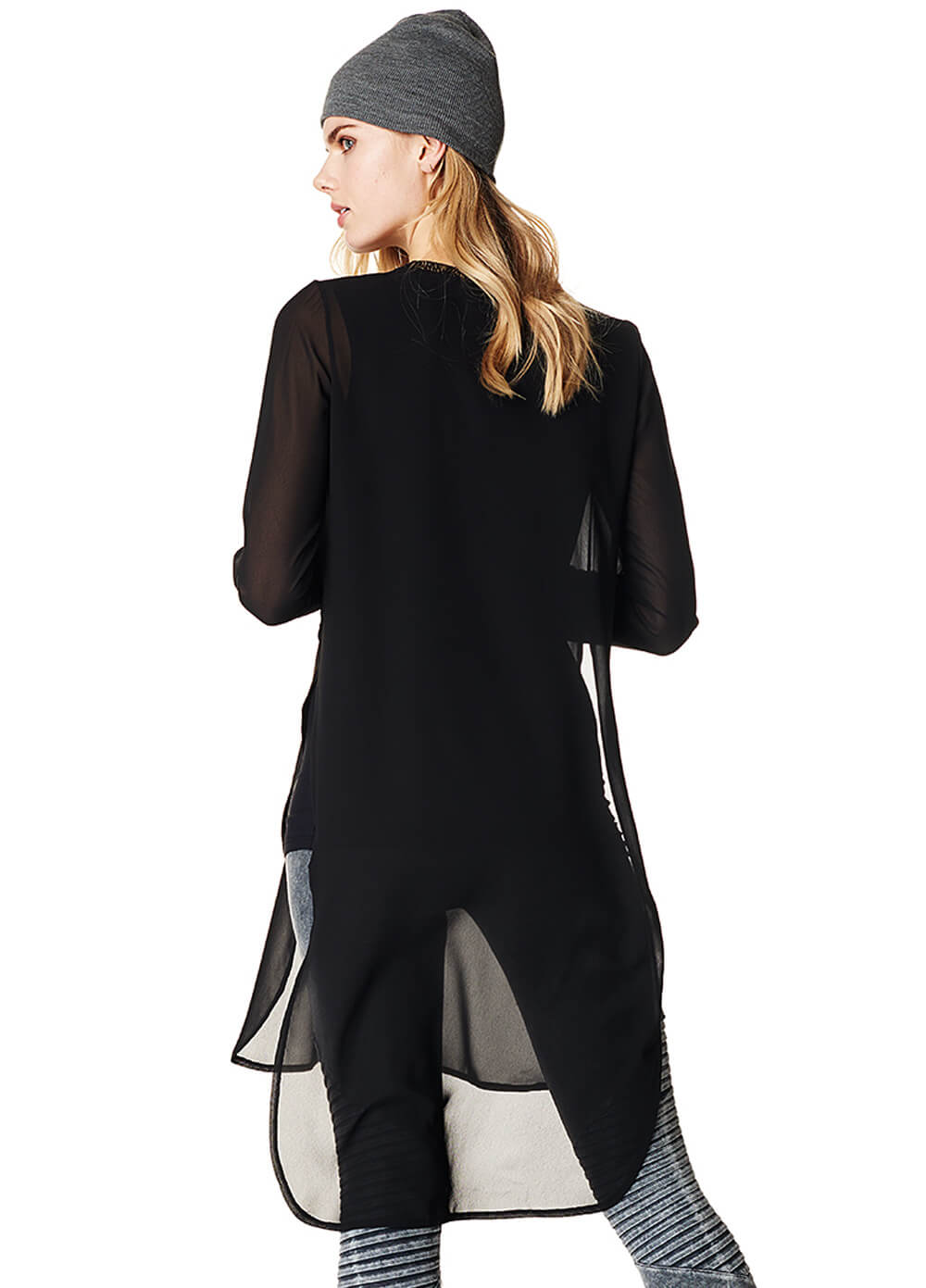 Layered Chiffon Maternity Tunic in Black by Supermom