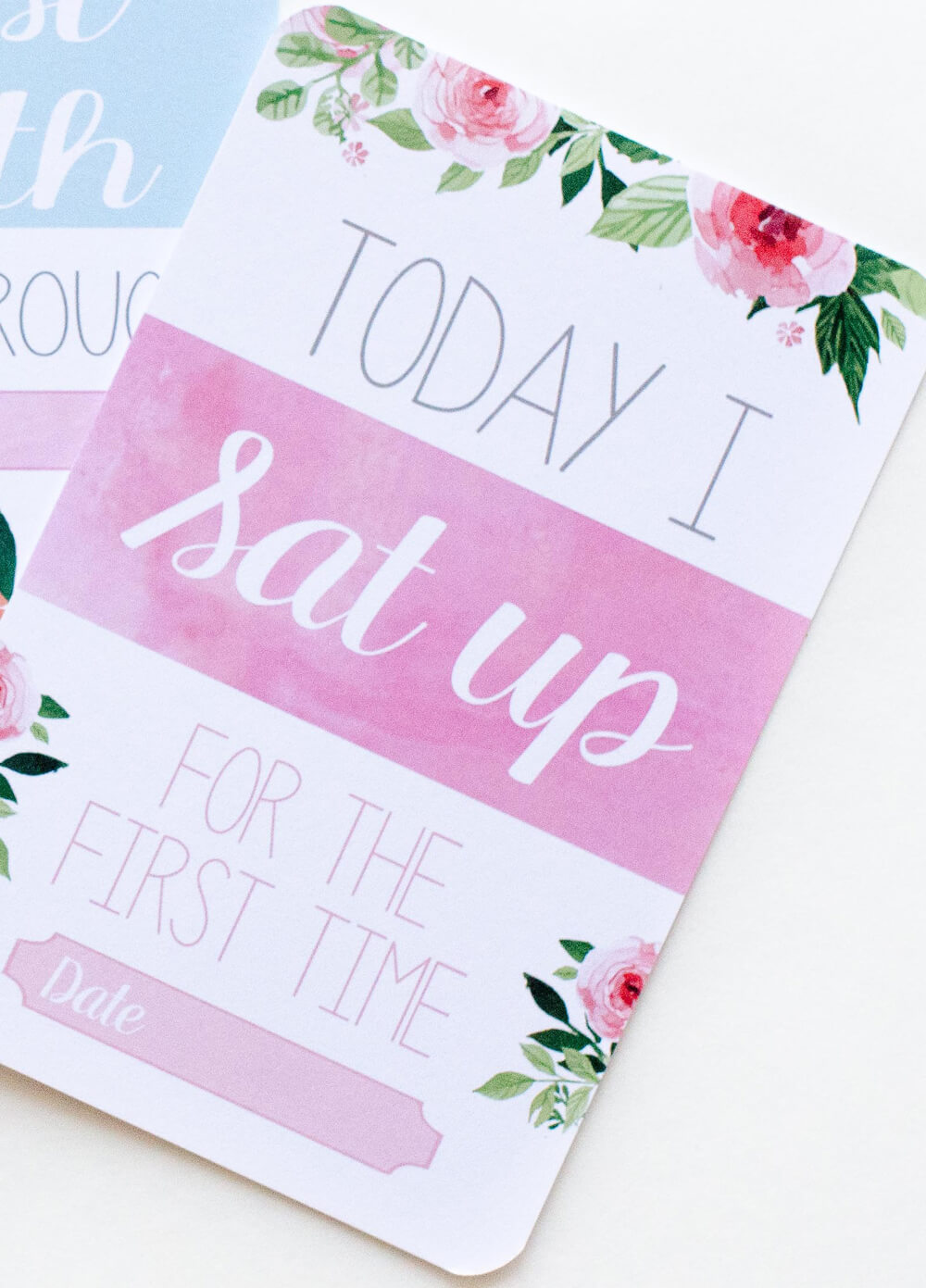 Baby Girl Milestone Cards in Floral Design by Blossom & Pear