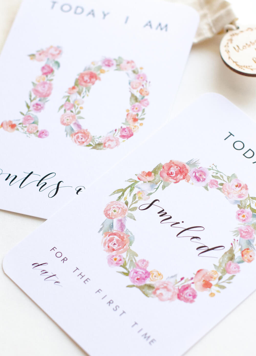 girl milestone cards