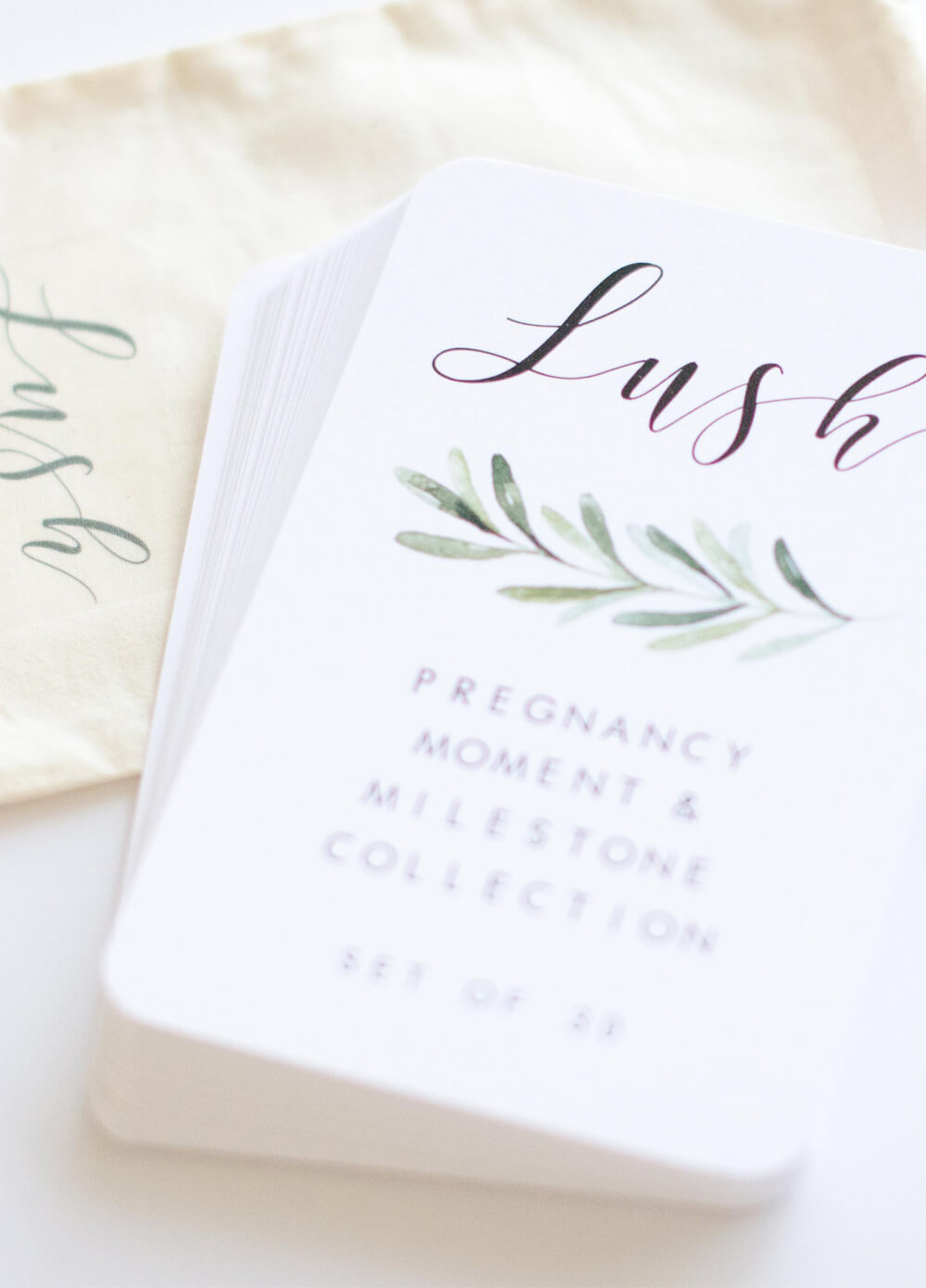 Pregnancy Milestone Cards in Lush by Blossom & Pear