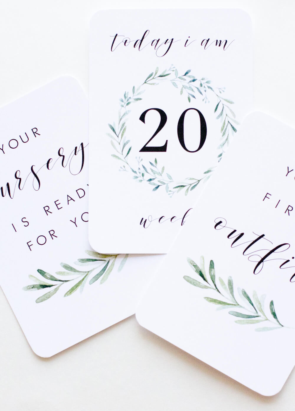 Pregnancy Milestone Cards in Lush by Blossom & Pear