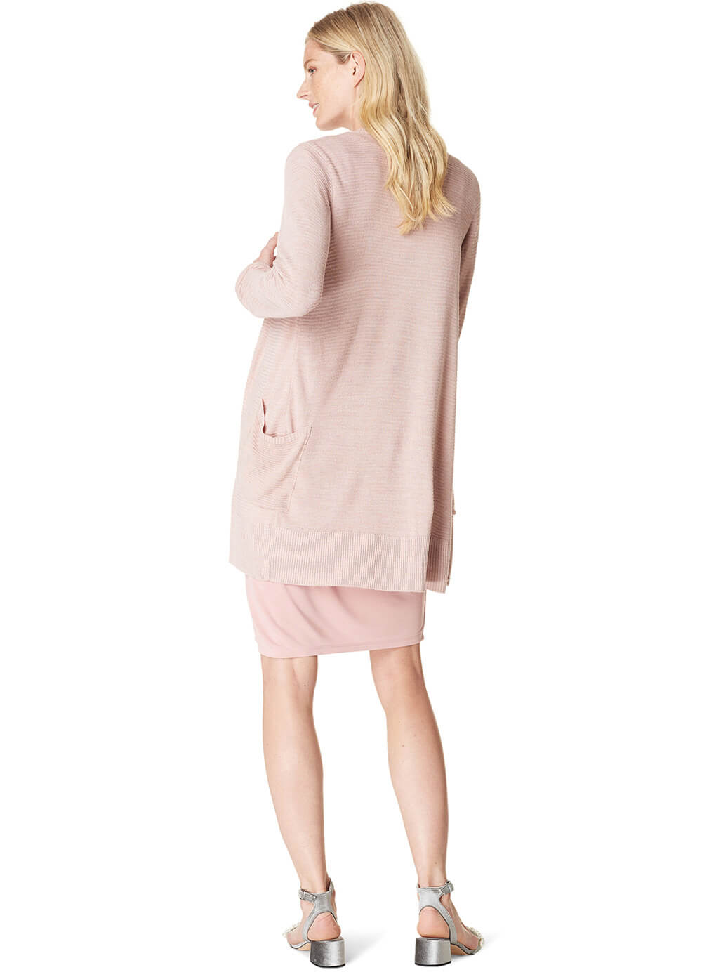Alexis Ribbed Knit Maternity Cardigan in Blush by Noppies