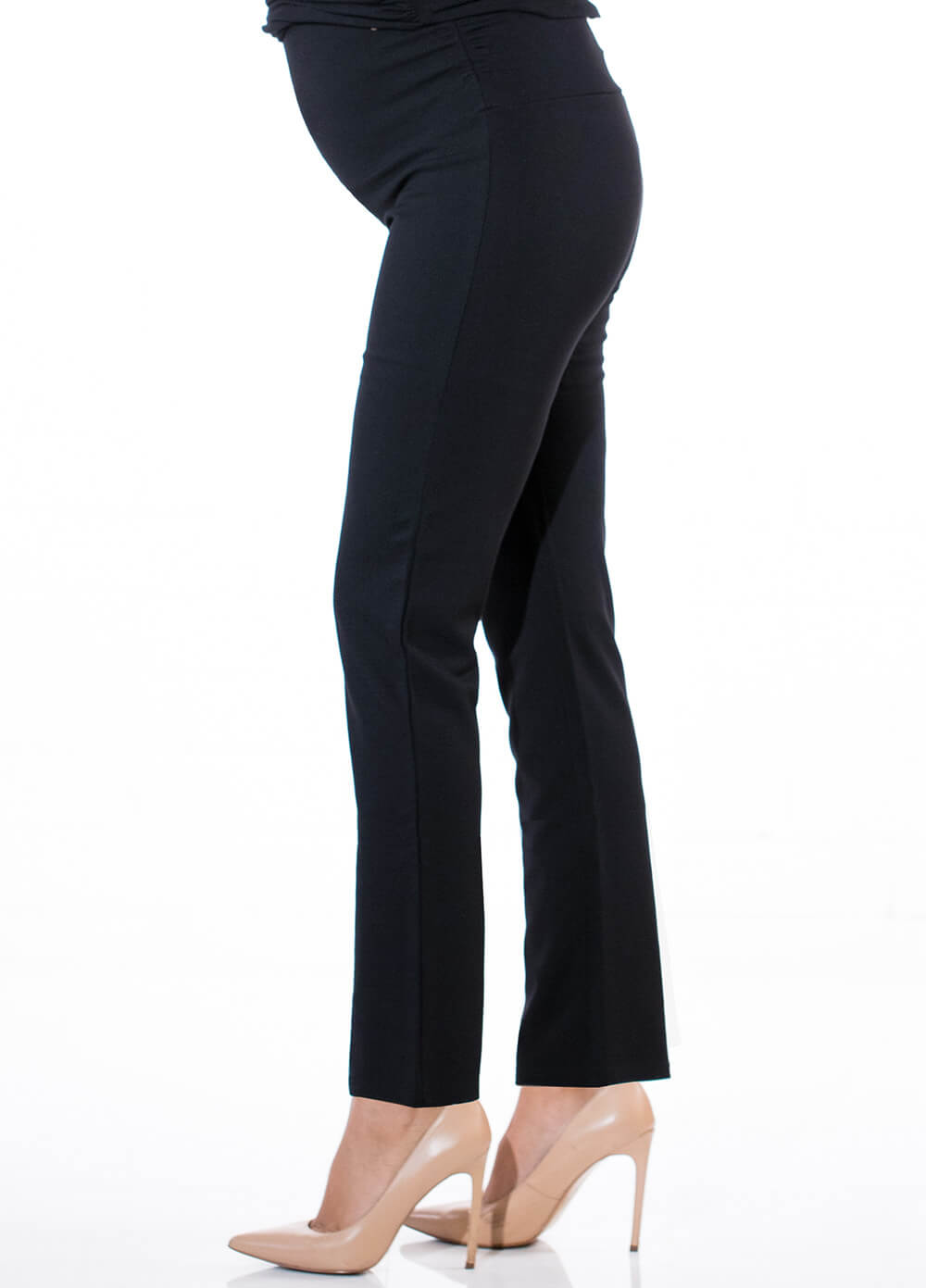 Floressa - Liana Straight Leg Black Maternity Pants | Queen Bee