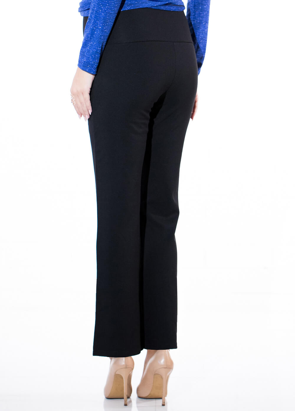 Floressa Letya Ponte Maternity Bootcut Pants in Black | Queen Bee