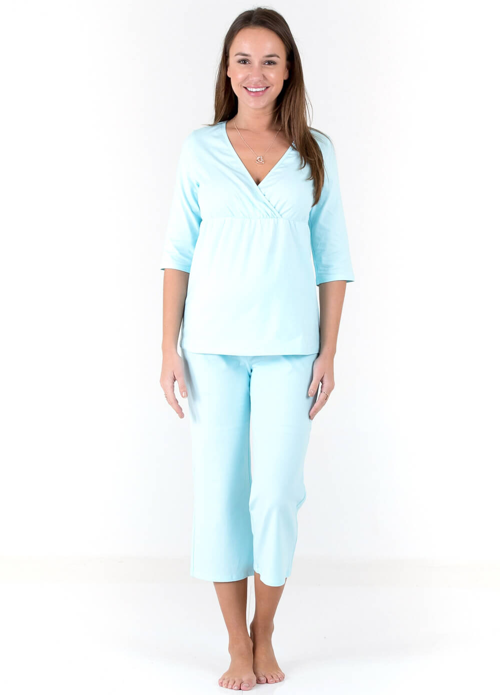 Pale Blue Maternity Nursing Pyjama Set by Dote Nursingwear
