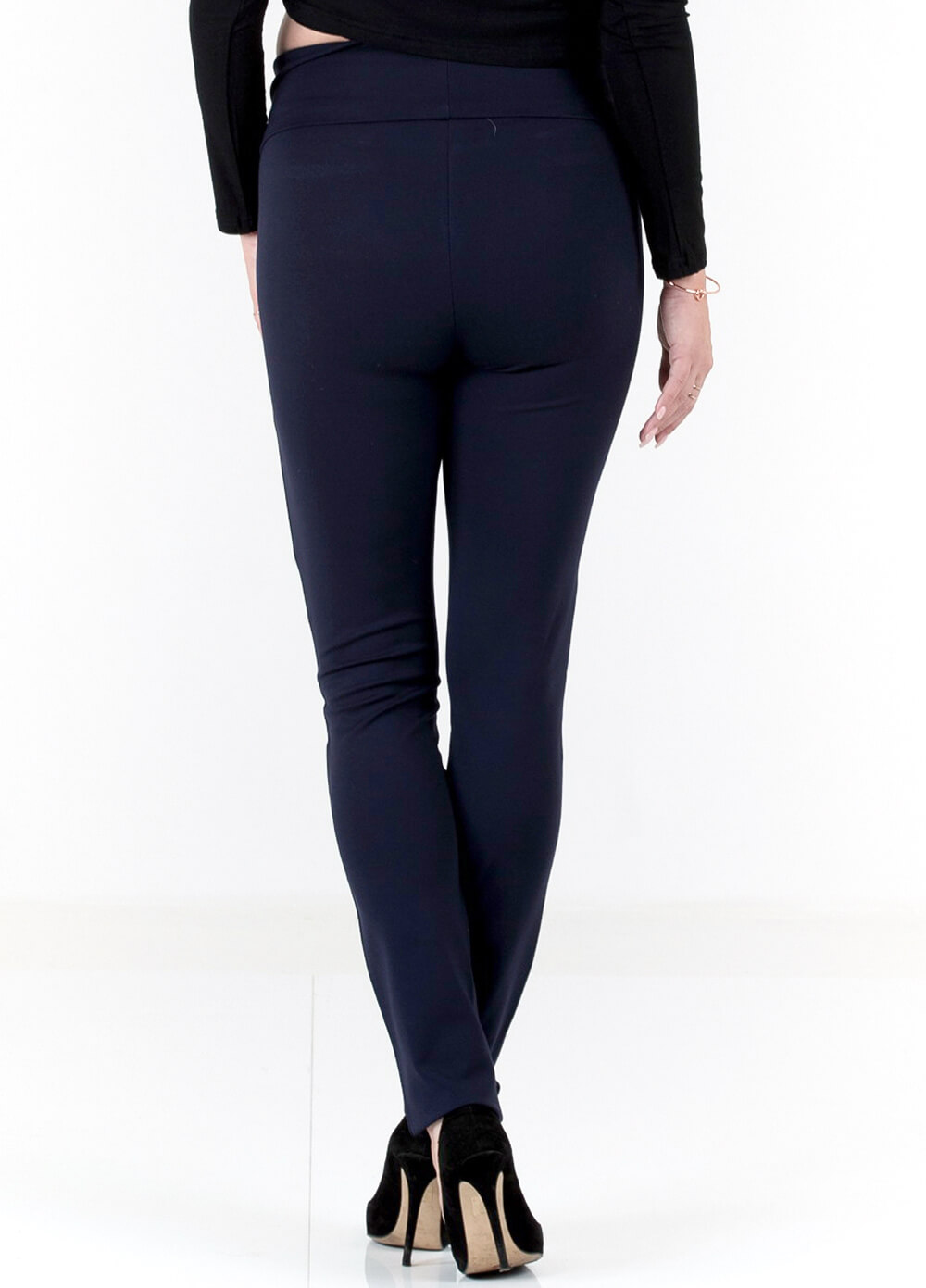 Floressa Charlee Ponte Maternity Pants in Navy Blue | Queen Bee