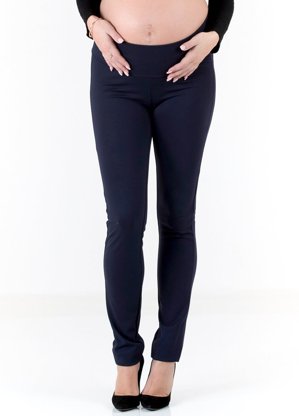 Floressa Charlee Ponte Maternity Pants in Navy Blue | Queen Bee