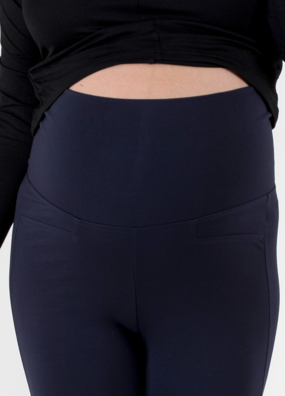 Floressa Charlee Ponte Maternity Pants in Navy Blue | Queen Bee