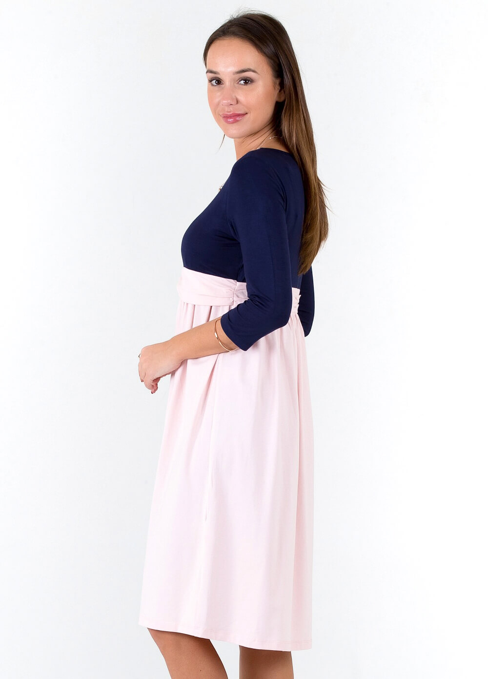 Nantes Colourblock Maternity Nursing Dress by Lait & Co