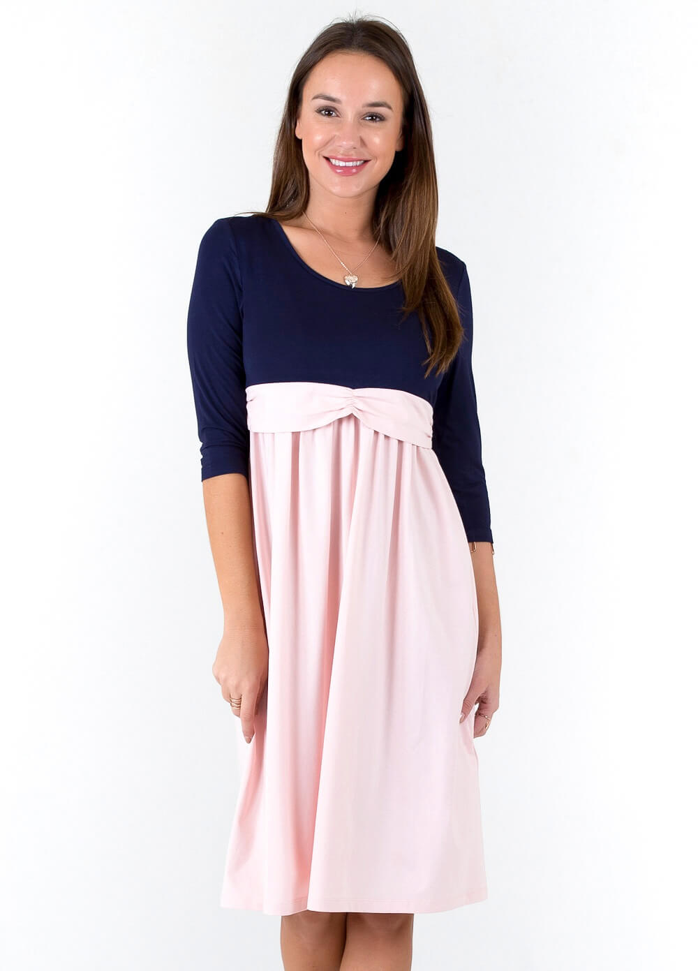 Nantes Colourblock Maternity Nursing Dress by Lait & Co