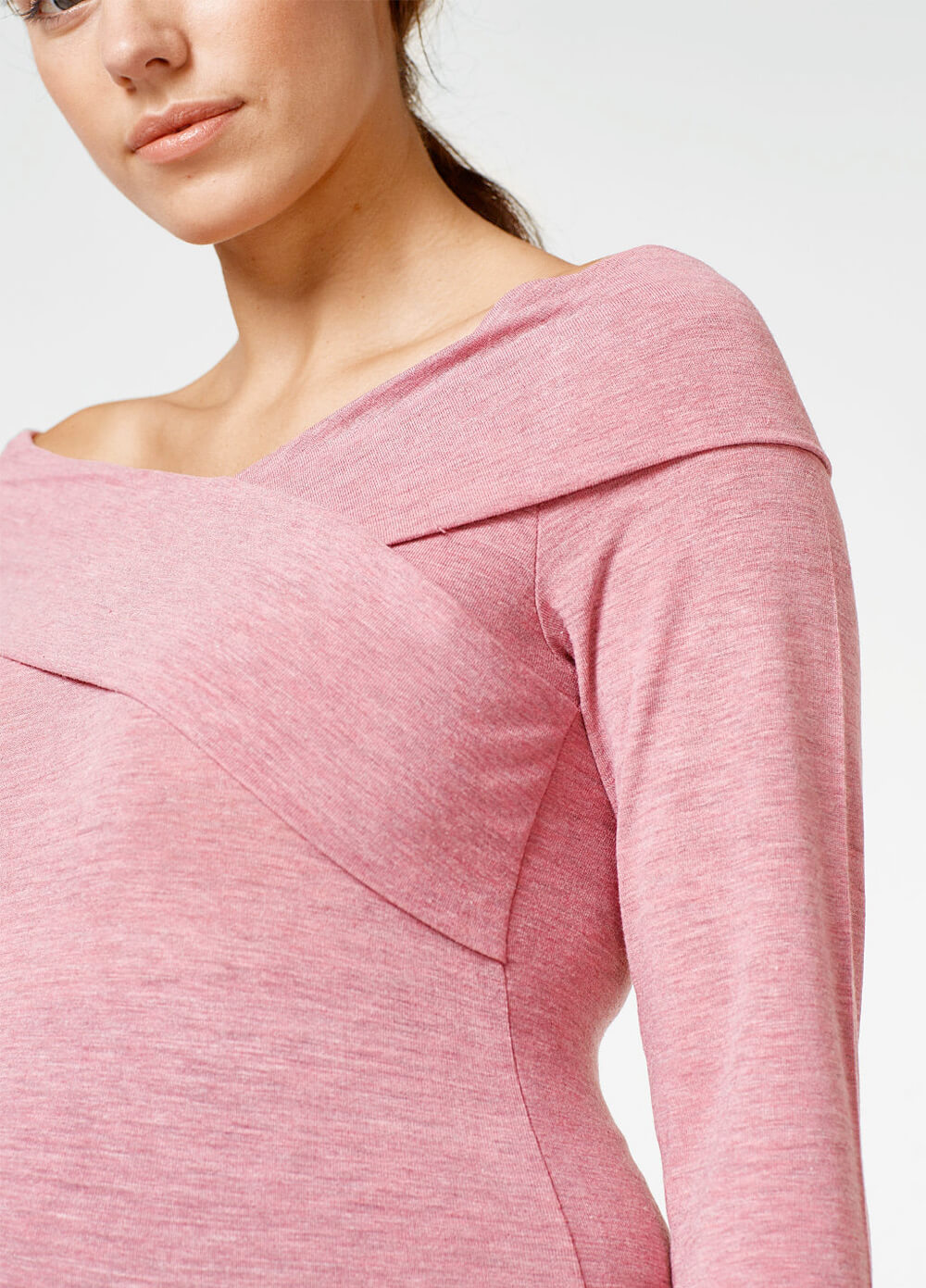 Off-Shoulder Maternity Top in Pink by Esprit