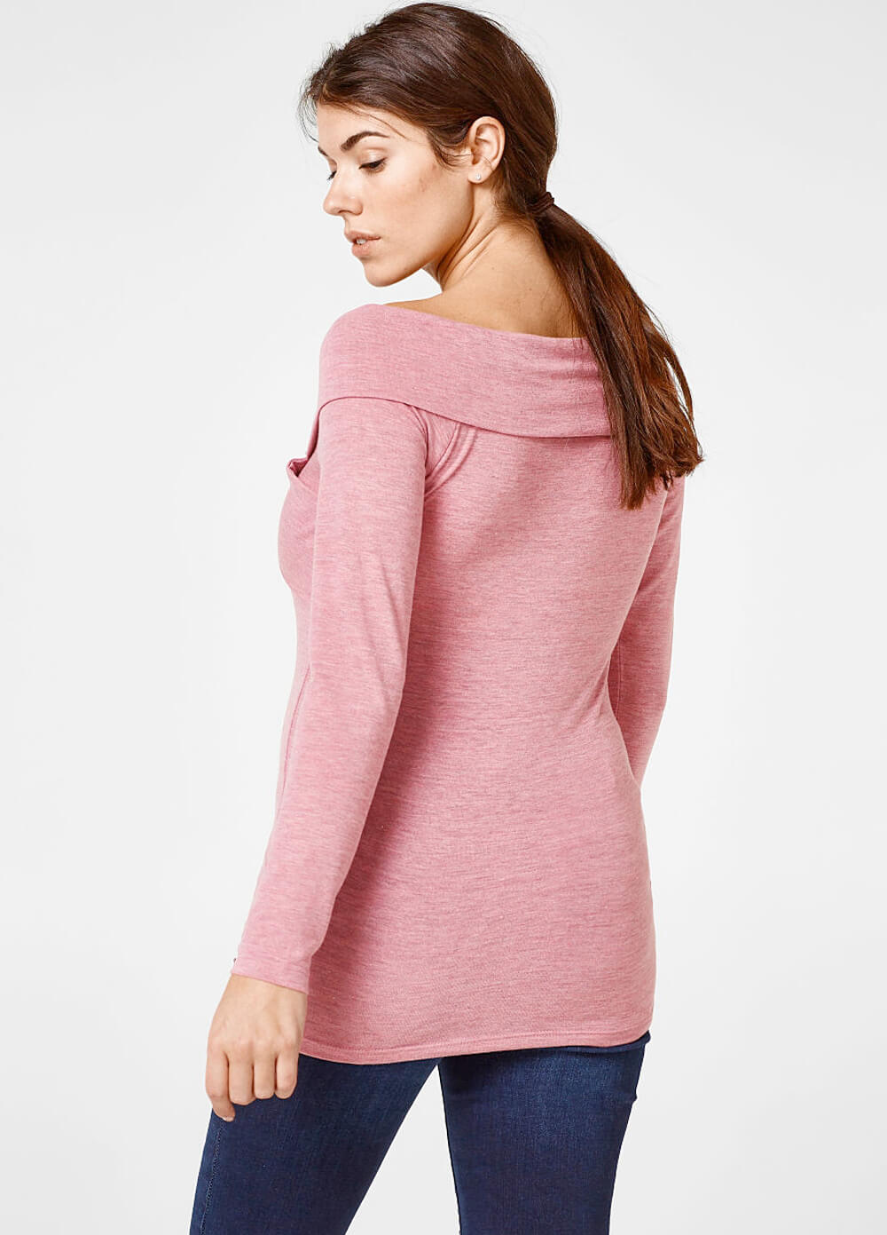 Off-Shoulder Maternity Top in Pink by Esprit