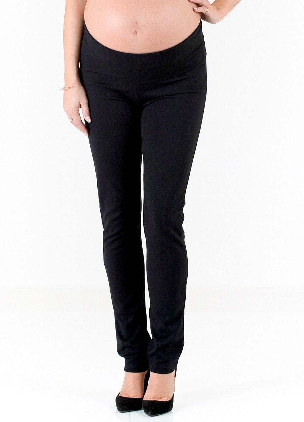 Floressa - Amber Black Ponte Maternity Slim Pants | Queen Bee