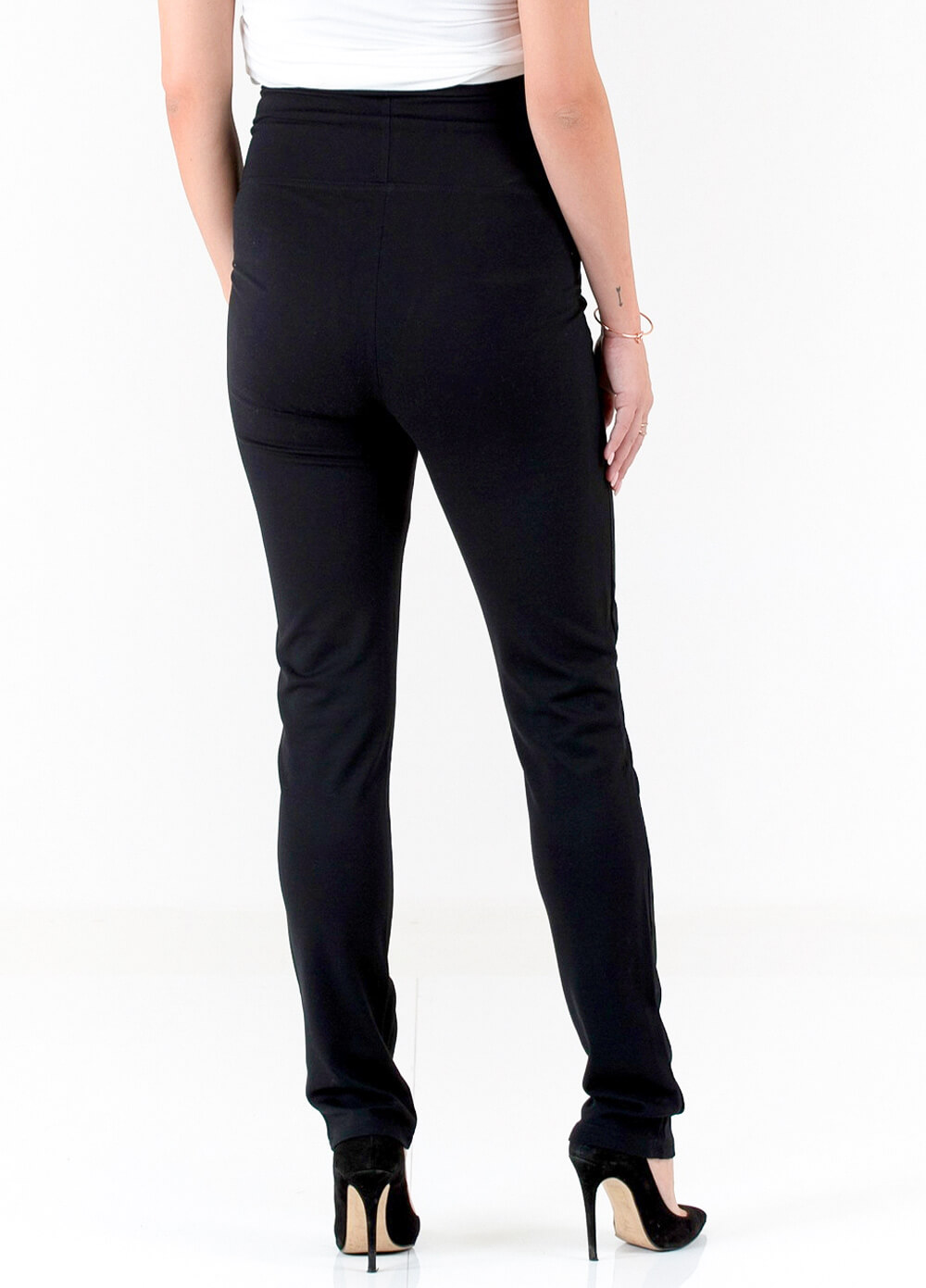 Floressa - Amber Black Ponte Maternity Slim Pants | Queen Bee