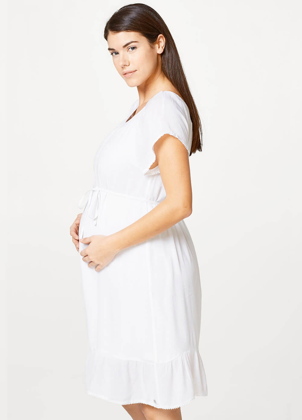 Summer Maternity Boho Dress in White by Esprit