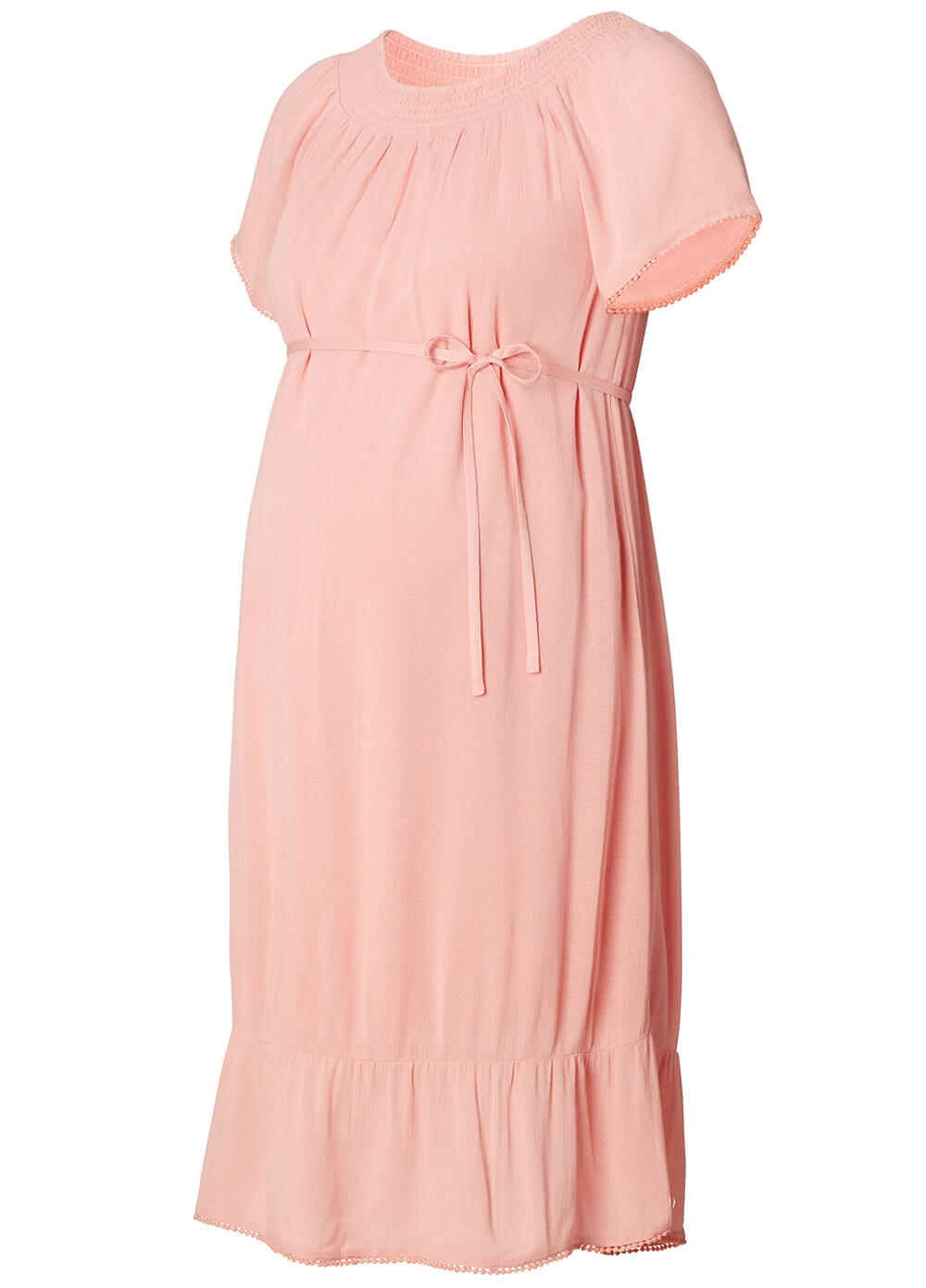 Flowing Flounce Hem Maternity Dress in Rose by Esprit