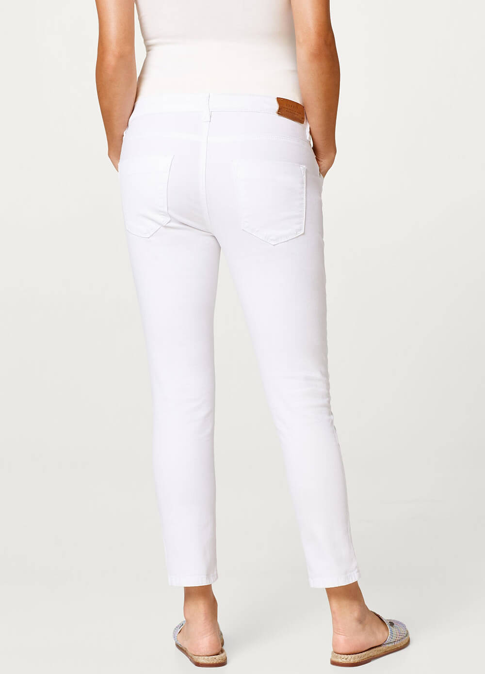 Cropped White Maternity Jeans by Esprit