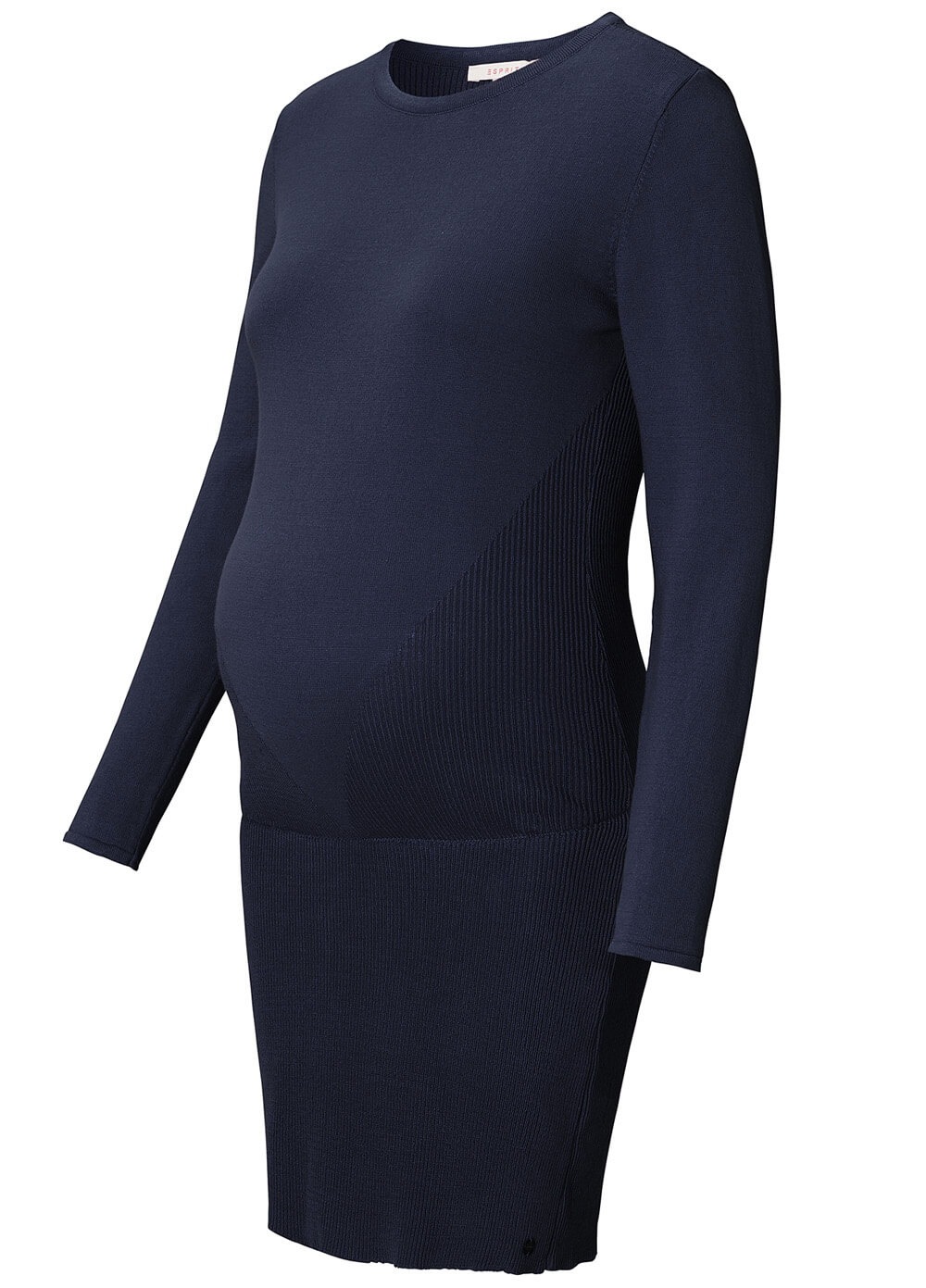 Textured Cotton Knit MaternityTunic in Night Blue by Esprit