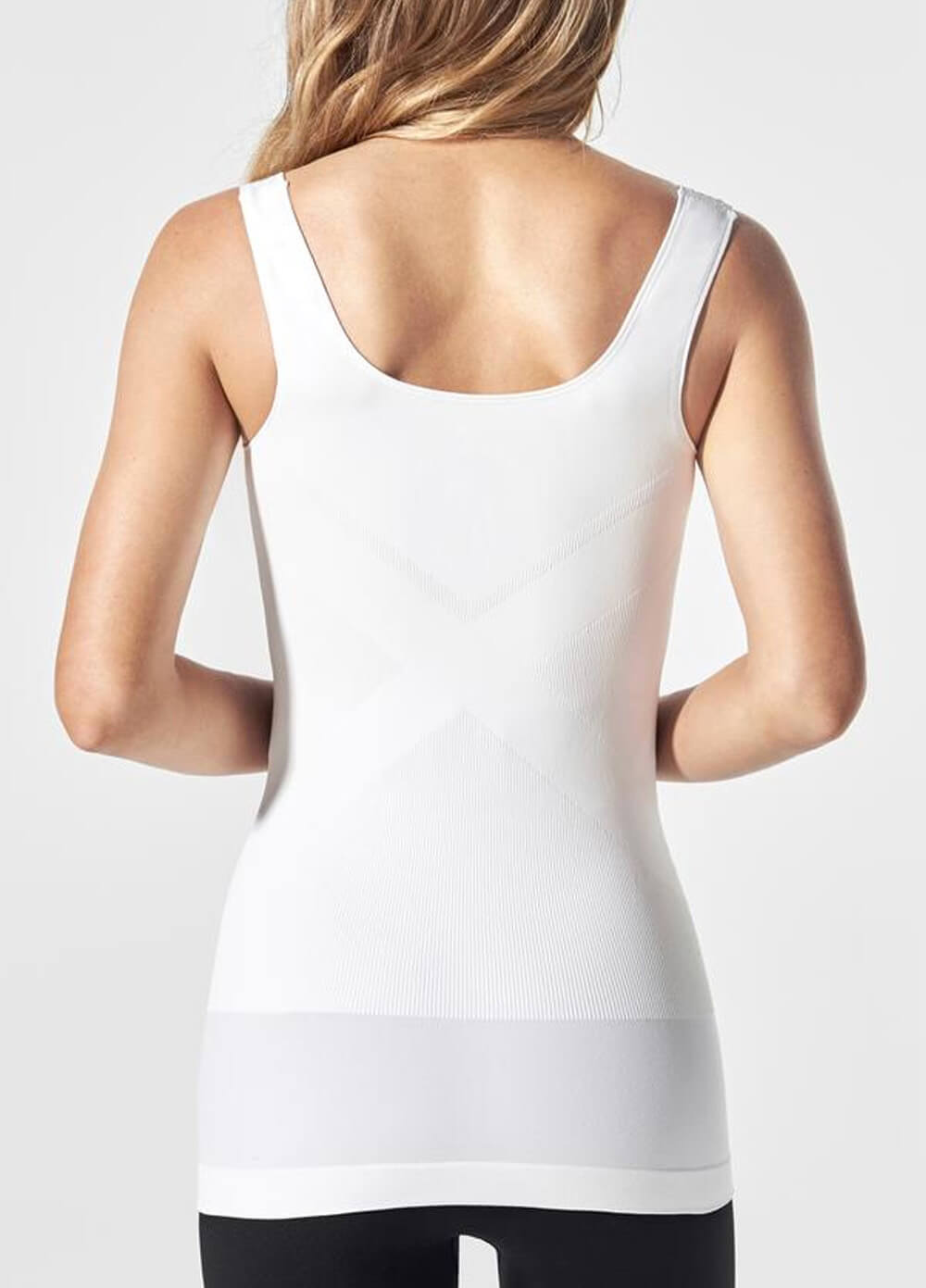 Postpartum Underbust Nursing Support Tank in White by Blanqi