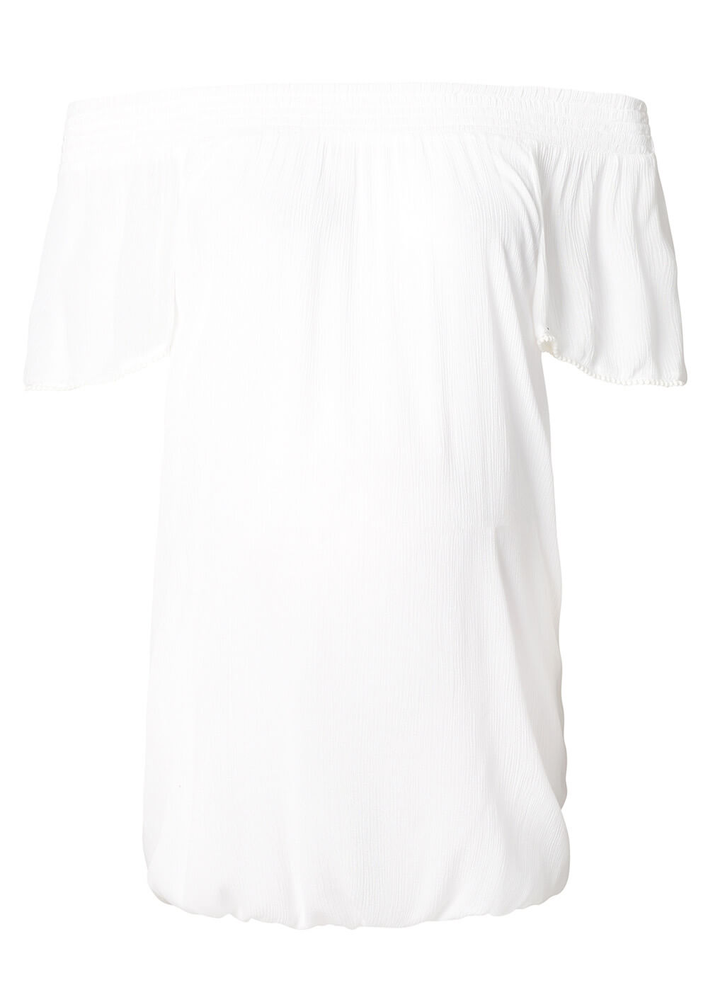 Off Shoulder Maternity Blouse in White by Esprit