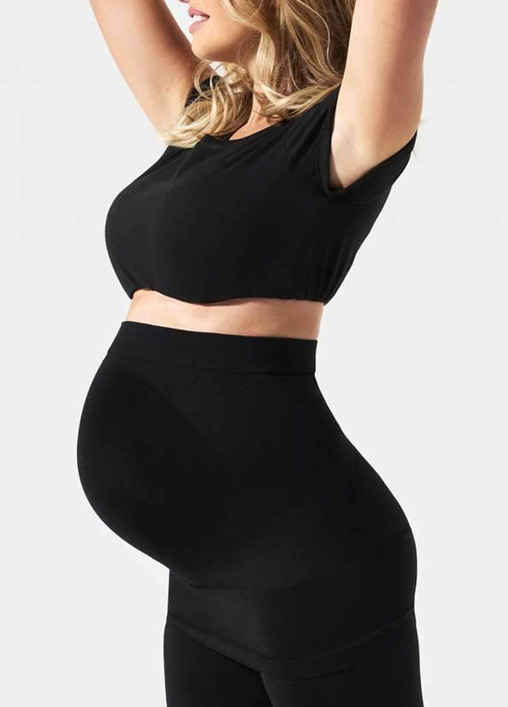 Built-in Support Maternity Belly Band in Black by Blanqi