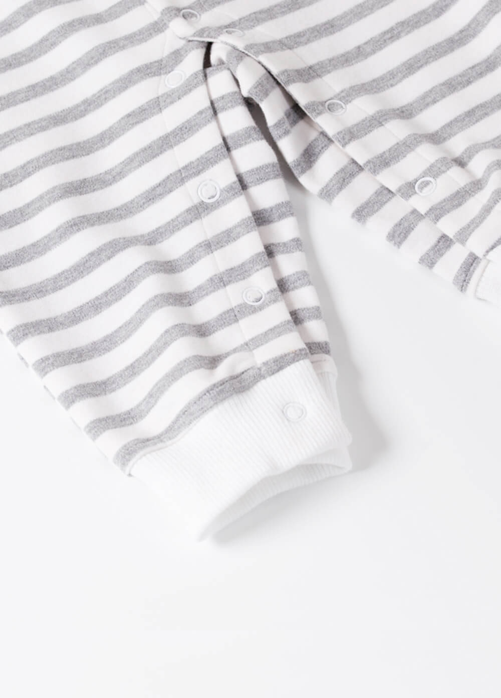 Lille Newborn Baby Onesie in Grey Stripes from Lait & Co