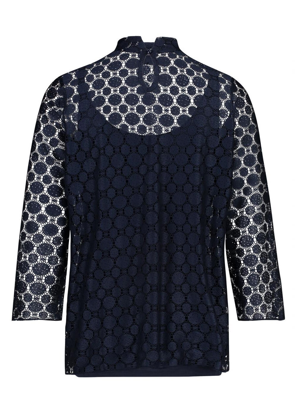 Mae Openwork Lace Maternity Blouse in Dark Blue by Noppies