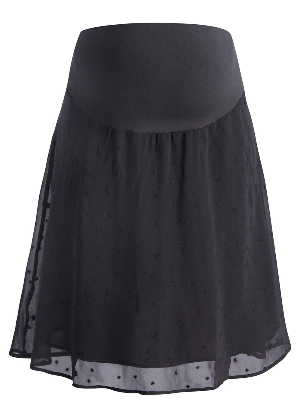 Voile Maternity Skirt in Black by Queen mum