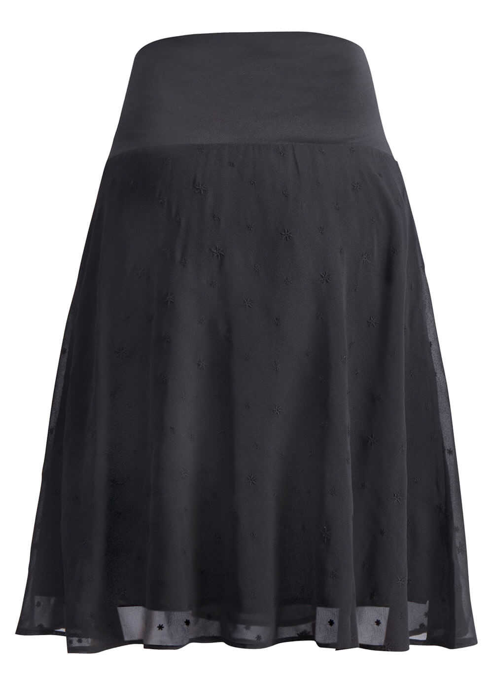 Voile Maternity Skirt in Black by Queen mum