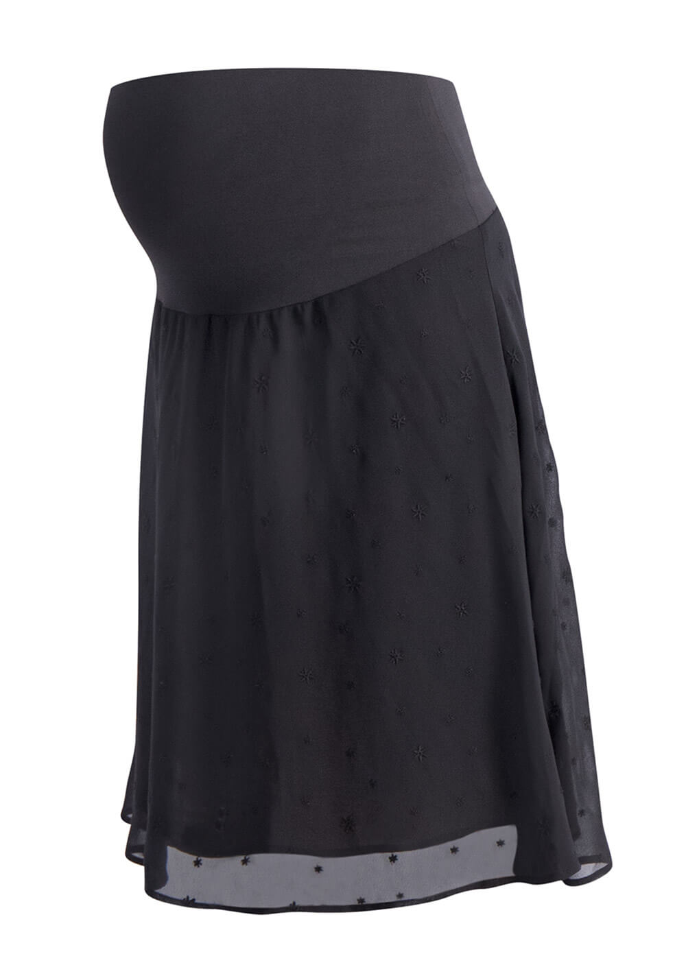 Voile Maternity Skirt in Black by Queen mum