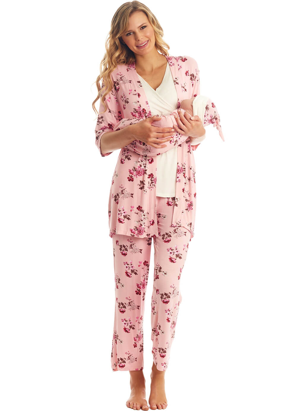 Analise Mommy & Me PJ Gift Set in Pink Blossom by Everly Grey