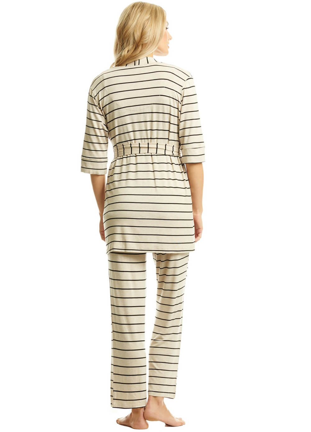 Analise Mommy & Me PJ Gift Set in Sand Stripes by Everly Grey 