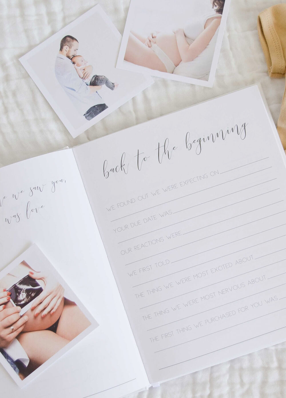 Hello Little Love Pregnancy & Baby Journal in Grey by Blossom & Pear