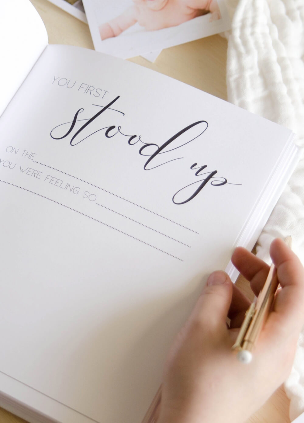 Hello Little Love Pregnancy & Baby Journal in White by Blossom & Pear