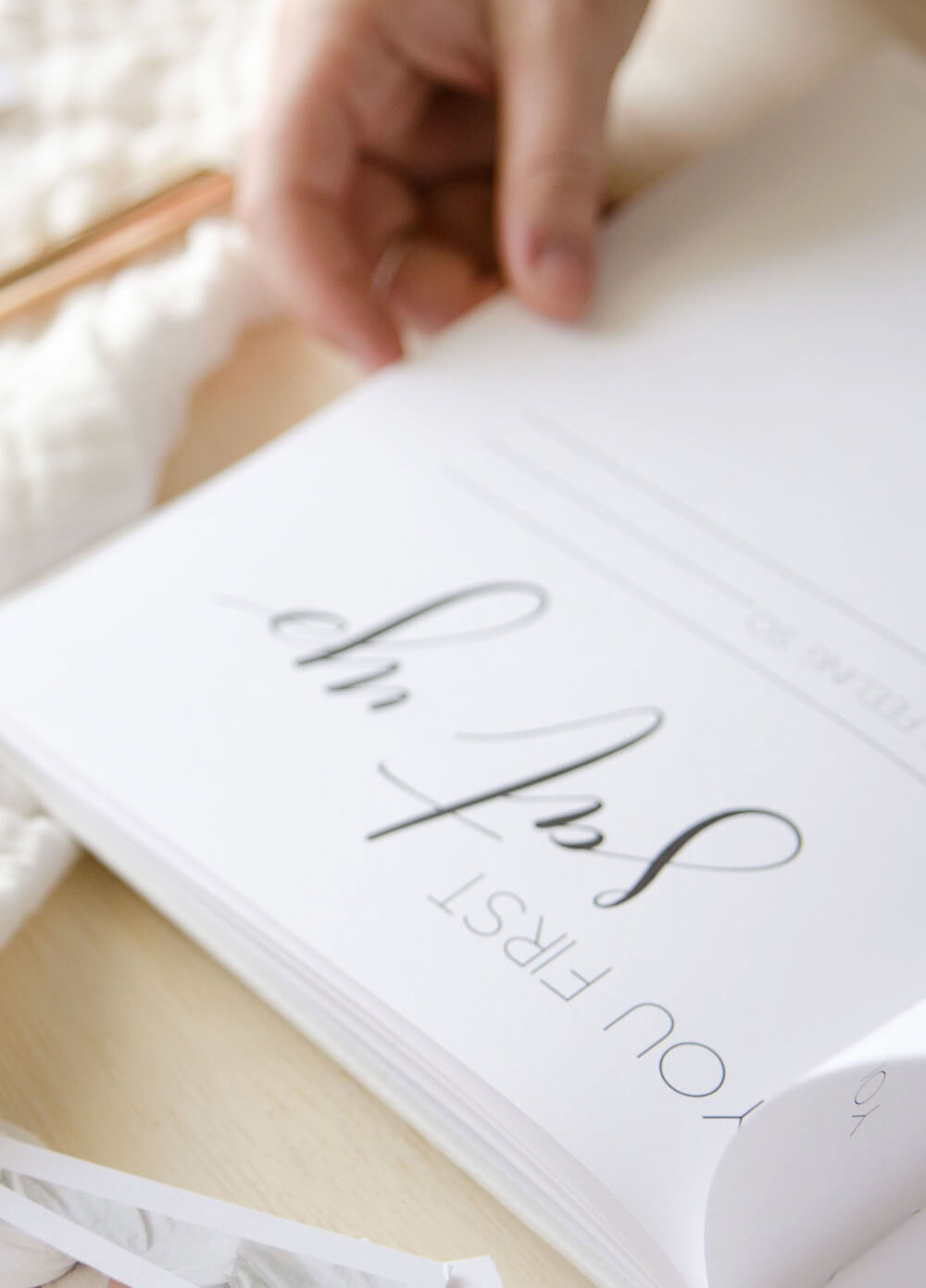 Hello Little Love Pregnancy & Baby Journal in White by Blossom & Pear
