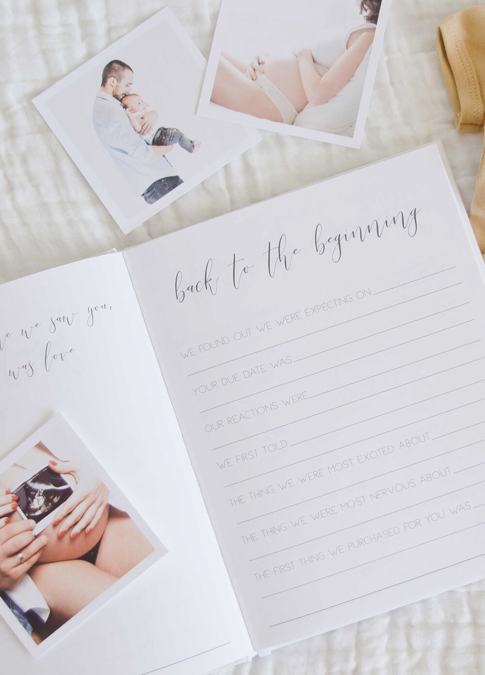 Hello Little Love Pregnancy & Baby Journal in White by Blossom & Pear