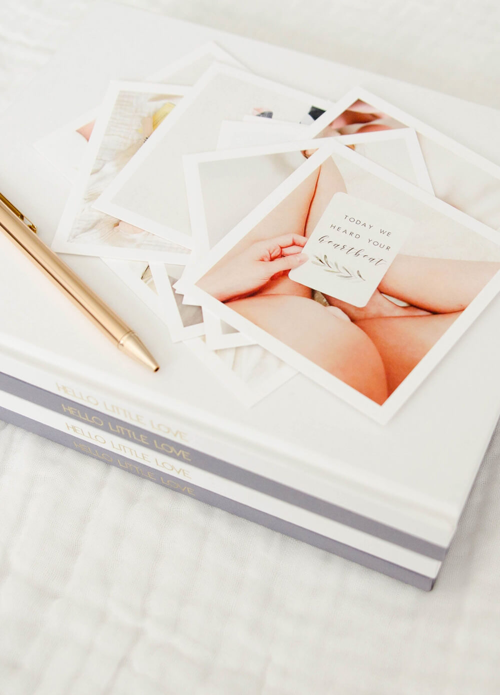 Hello Little Love Pregnancy & Baby Journal in White by Blossom & Pear