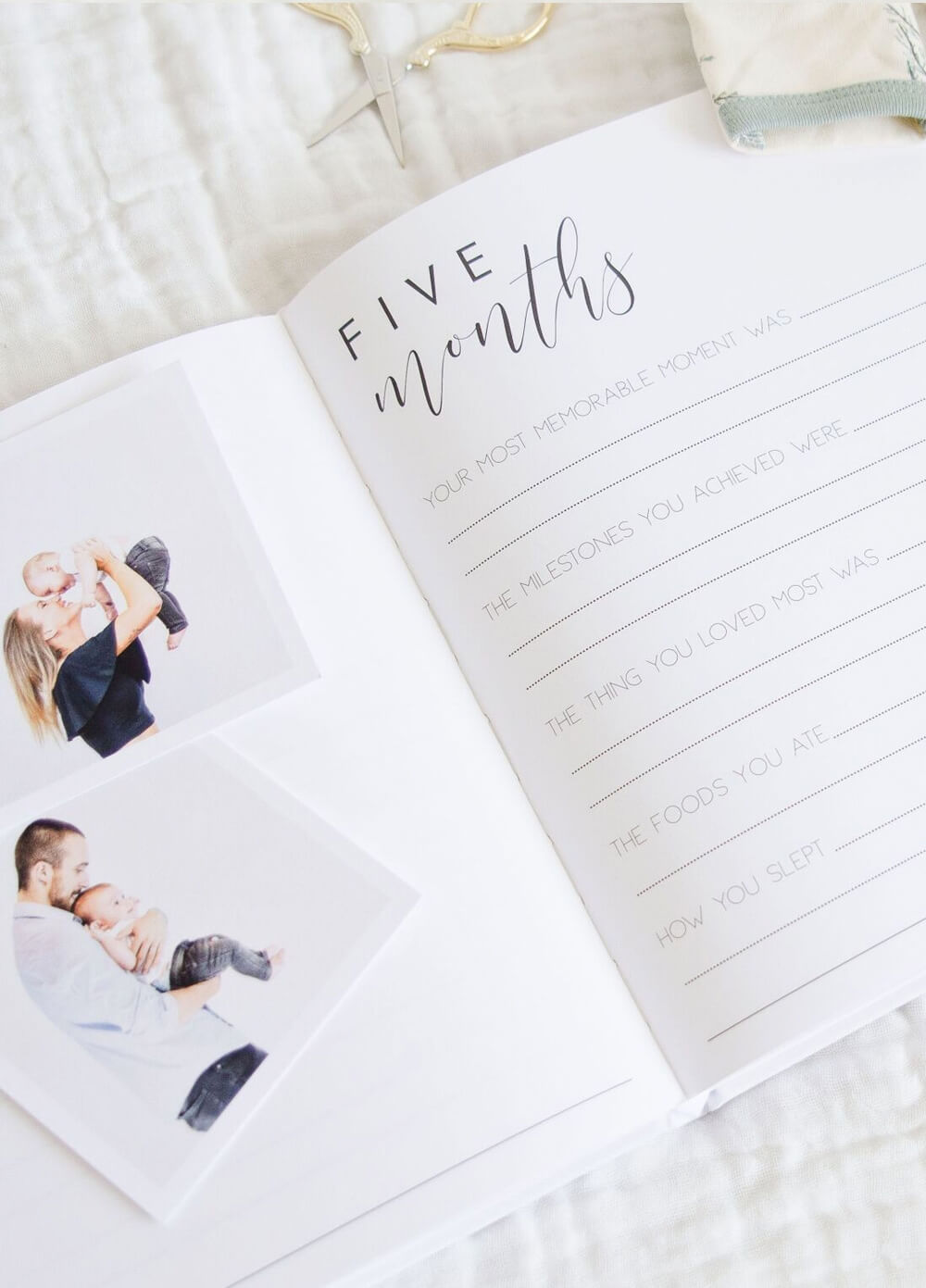 Hello Little Love Pregnancy & Baby Journal in White by Blossom & Pear