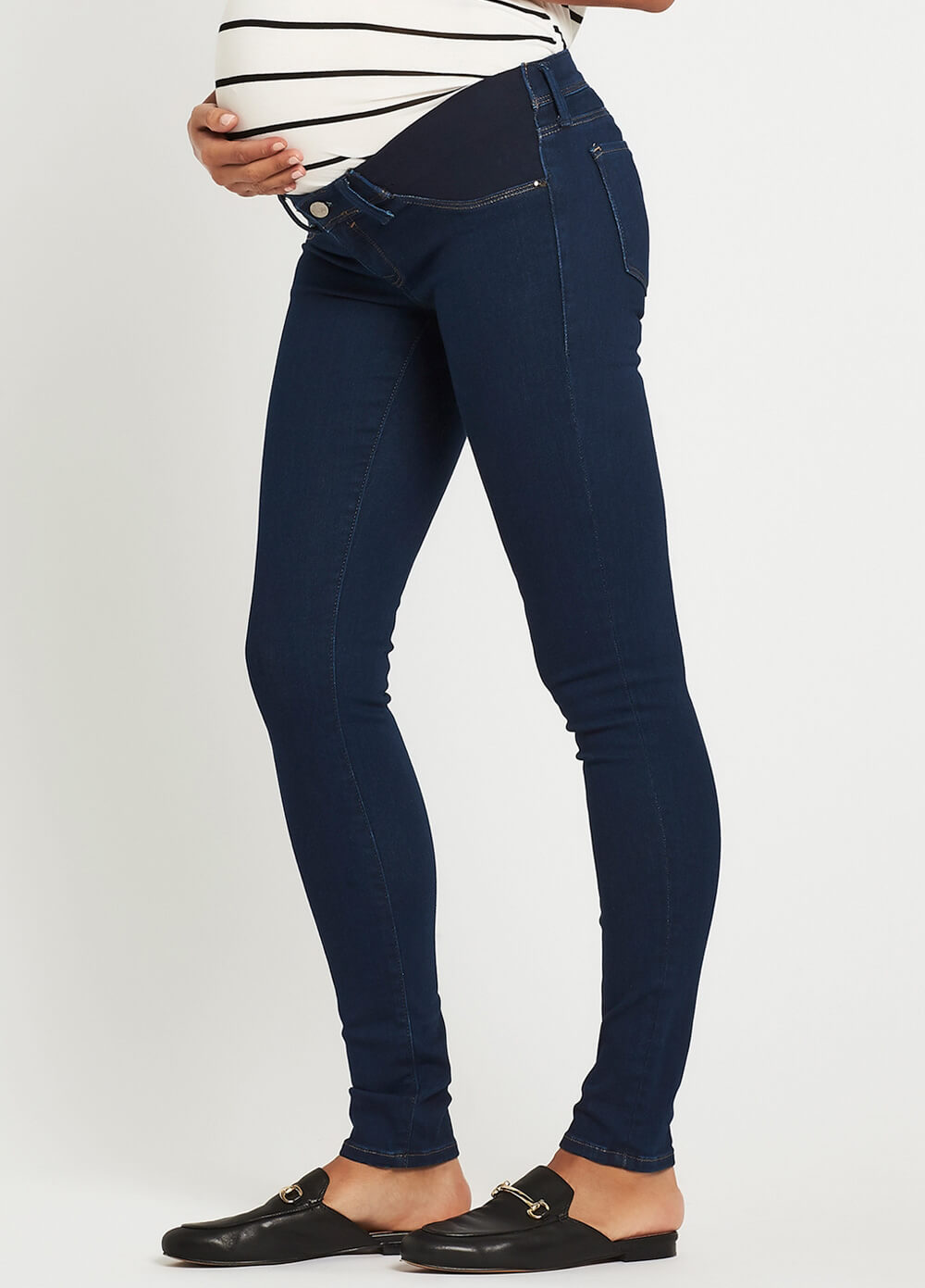 Reina Shaded Rinse Gold Lux Move Skinny Maternity Jeans by Mavi