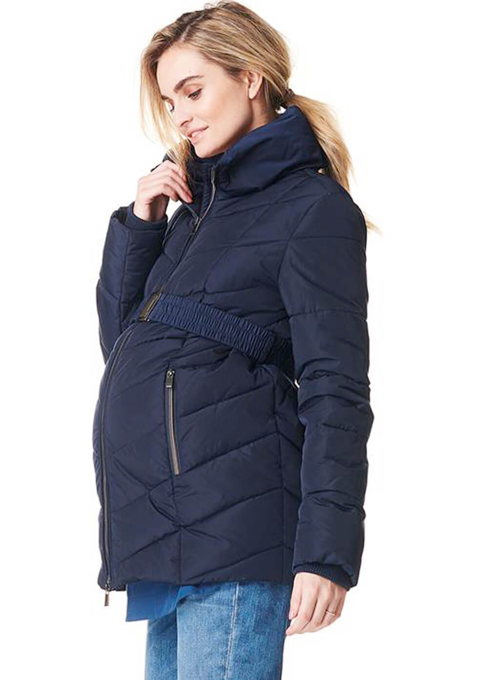 Lois Winter Maternity Coat in Navy Blue by Noppies