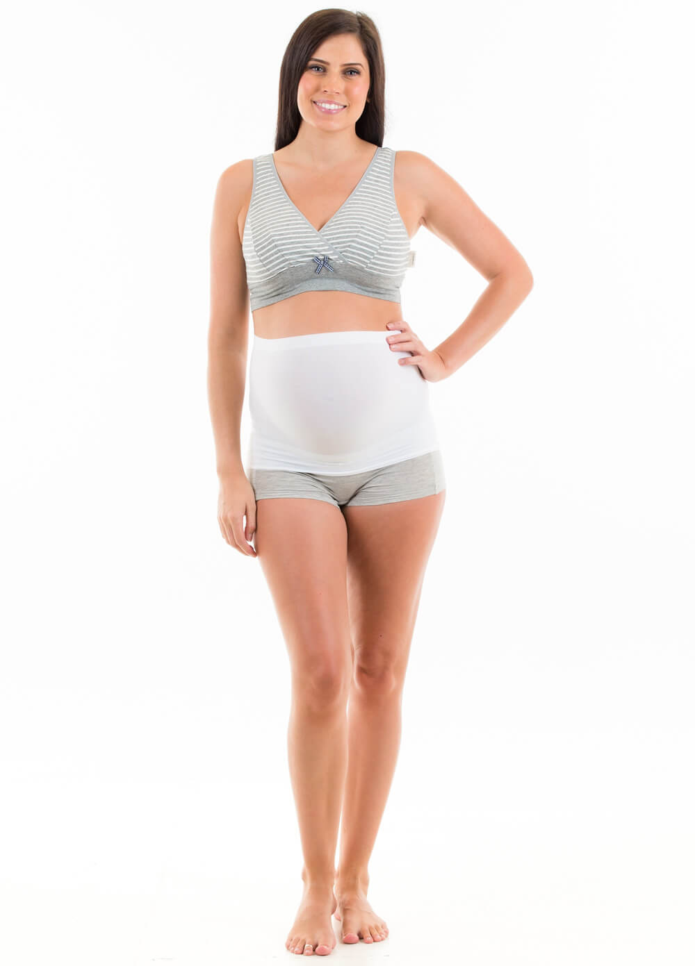 Maternity Support Belly Band in White by Preggers