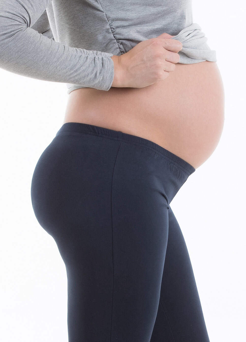 Oasis Maternity Leggings in Navy Blue by Trimester