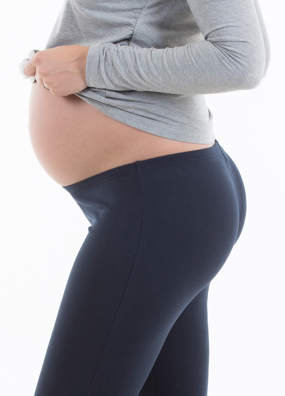 Oasis Maternity Leggings in Navy Blue by Trimester