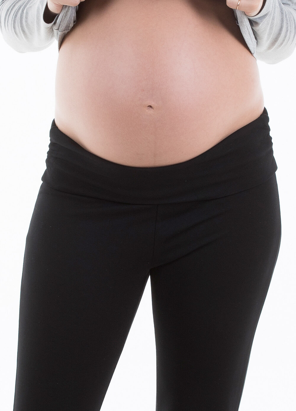 Karl Ponte Maternity Leggings in Black by Trimester